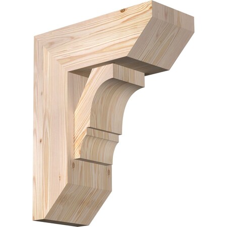 Ekena Millwork Balboa Slat Smooth Bracket w/ Offset Brace, Douglas Fir, 7 1/2"W x 18"D x 22"H BKT0806X18X22BOA06SDF